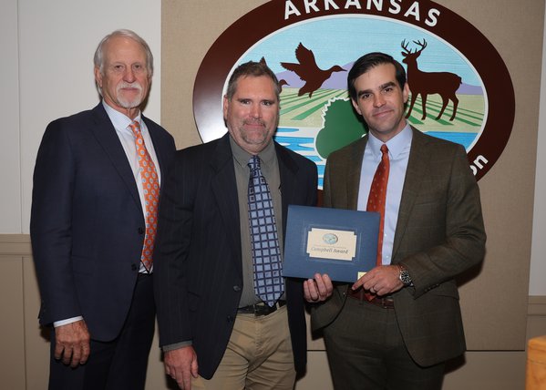 Jon Stein: AGFC Fisheries Supervisor Jon Stein received the AGFC’s Campbell Award today for his valued contributions to the AGFC as well as his community.